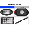 usparts888 8Pods RGB LED Rock Light Kit Underglow Wheel Light