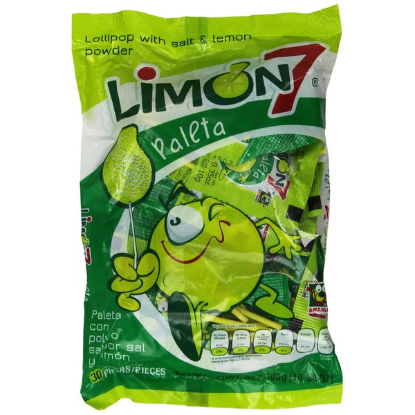 Limon 7 Paleta (Lollipop Covered with Lemon and Salt Powder