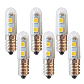 Lxcom Lighting E14 LED Bulb Microwave Refrigerator Light Bulb 1W 7 Mini LED Appliance Bulb 15W Incandescent Equivalent 110V Warm White 3000K for Fridge Oven Range Hood Sewing Machine Lamp,6 Pack