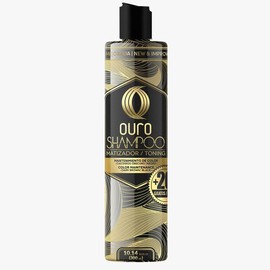 OURO Shampoo Matizador Toning para Mantenimiento de Color Castaño Oscuro Negro 300ml