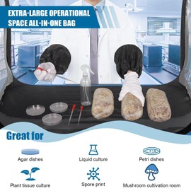 Salcod Large Still Air Box Mushroom Grow Tent - 38x20x25 Inch Clean Air Workstation, Sturdy Flow Hood for Grow Bags, Growers, and Home Scientists