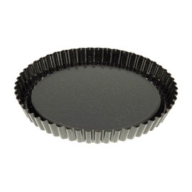 Riess 0868-022 Classic-Baking Pans Flan-Form Round, Diameter-30 cm Black