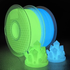 iSANMATE iSANMATE 3D Printer Filament, PLA Filament Glow in The Dark Green and Blue, 1.75mm Dimensional Accuracy +/- 0.03 mm, 2kg Spool
