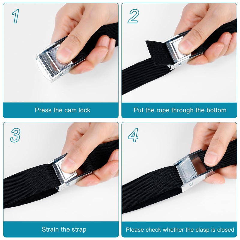 Romon Lashing Straps 4 m, Pack of 4 Lashing Straps