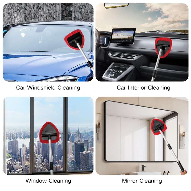 Qydipclin 7pcs Windshield Cleaner Tool Car Window Cleaning Wash Kit