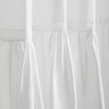 Felisa White Farmhouse Boho Shower Curtain with A Ruffle Hem,