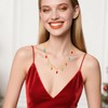 Christmas Statement Necklace for Women Colorful Light Pendant Xmas Fashion