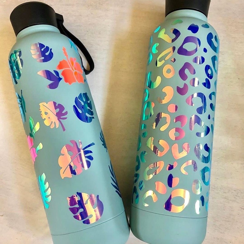 TECKWRAP Opal Chrome Holographic Precut Sheets, Mermaid