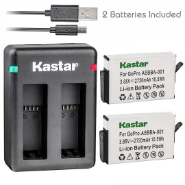 Kastar Battery & Dual USB Charger for Gopro Fusion 360-Degree Action Camera