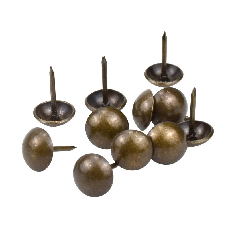Brass Thumb Tacks 100Pcs Drawing Pins Map Tacks Brown Metal