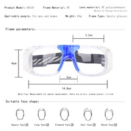 SooGree Sports Glasses Adjustable Elastic Wrap Eyewear For Soccer Basketball Tennis Lover,Protective Eye Safety Glasses