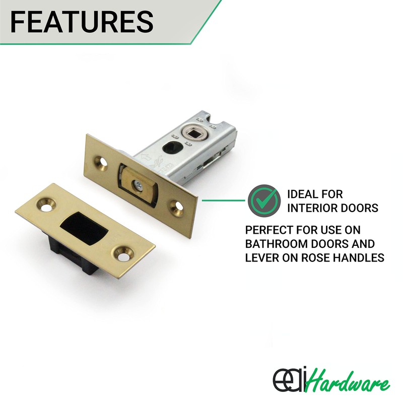 EAI Tubular Deadbolt for Bathroom | 76mm Case 57mm Backset