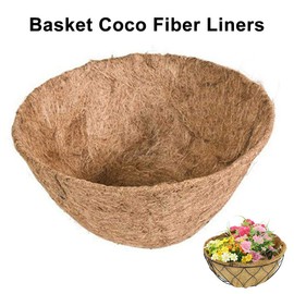 Coco Liner 10 Inch Round Fiber Replacement Liner for Plastic Flower Pots Balcony Planting Coconut Palm Wall Hanging Flower Pot Basket Coco Fiber Liners 100 Natural Coconut Planter Basket Liner