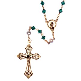Austrian Crystal OR Glass Catholic Prayer Rosary - Includes Rosary Pouch, "How to Pray the Rosary" and birth month meaning where applicable, Crystal, No Gemstone