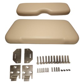 AKWH Golf Cart Front Seat Assembly Cushion and Seat Back Replacement for EZGO Medalist TXT 1994-2013 Comfortable Backrest & Bottom Seat Cushion, Tan