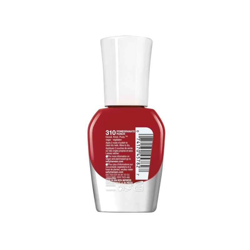 Sally Hansen Good.Kind.Pure Nail Polish 310 Pomegranate Punch 0.33 fl