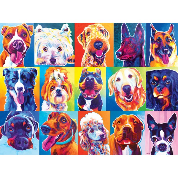 RoseArt Puzzle Collector Jigsaw Puzzle 1000pc Happy Dawgs