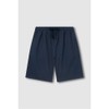 JAJU [JAJU] Men's Cotton Seersucker 5-Length Lounge Pants_Dark Navy
