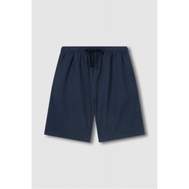 JAJU [JAJU] Men's Cotton Seersucker 5-Length Lounge Pants_Dark Navy