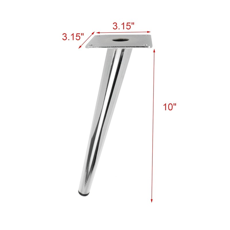 Geesatis Oblique Silver Furniture Legs Height 250 mm / 10
