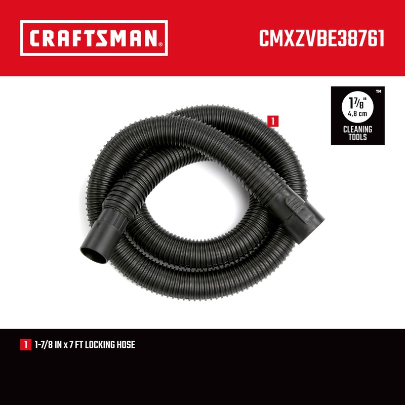 CRAFTSMAN CMXZVBE38761 1-7/8 in. x 7 ft. POS-I-LOCK Wet Dry