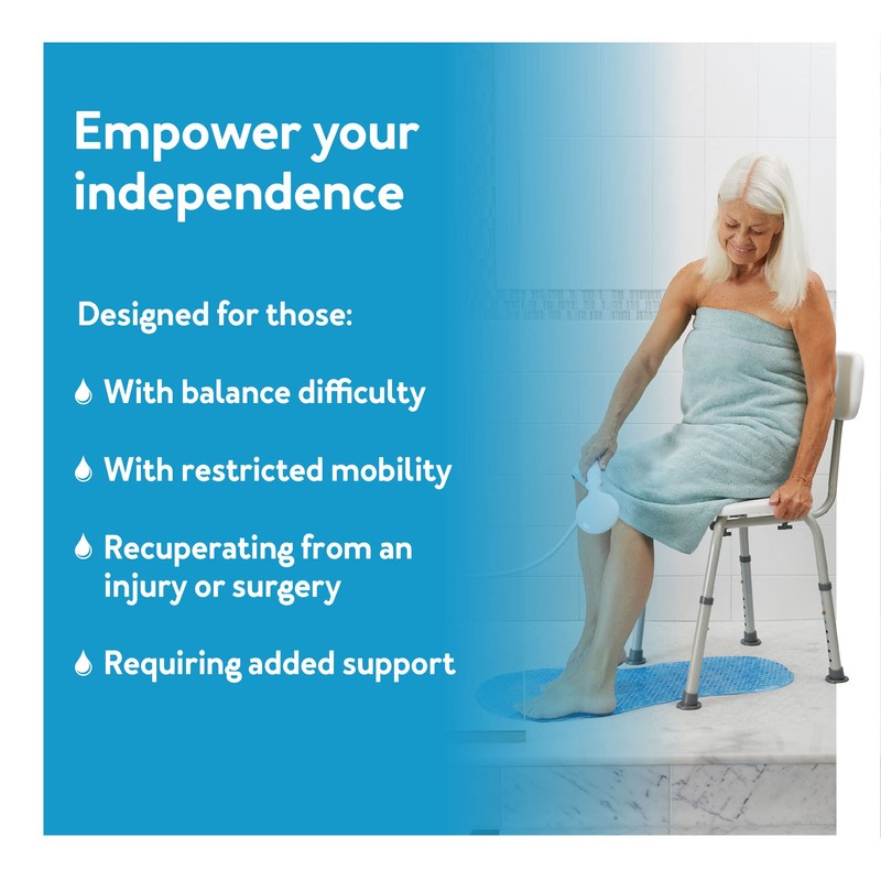 Carex Shower Chair With Back, Bath Chair and Shower Seat