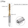 sourcing map 2pcs Spiral Flute Thread Taps, Metric M4 x