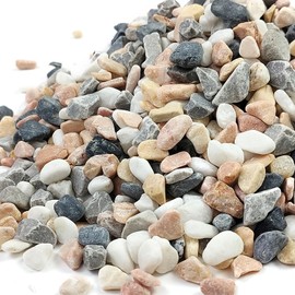 FANTIAN 2 lbs Succulent and Cactus Pebbles Gravel, 3/8 Inch Mixed Color Decorative River Rocks for Plants Indoor, Vases, Terrarium, Potted Top Dressing and Outdoor Decorative Stones