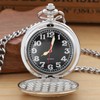 Tiong Silvery Hollowed Out Double Deer Quartz Men's Pocket Watch,Luminous