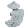 Fisherman Statue Sitting Fishing Old Man Figurine Small Desk Ornament