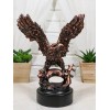 Wings Of Glory Bald Eagle Perching On Tree Bronzed Resin