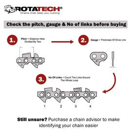 10" Genuine Rotatech Chainsaw Saw Chain Fits Ryobi Pole Pruner Expand It