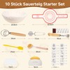 Toyvile 10-Teilig Sauerteig Starter Set, 23 cm Gärkorb Rund, Gärkörbchen