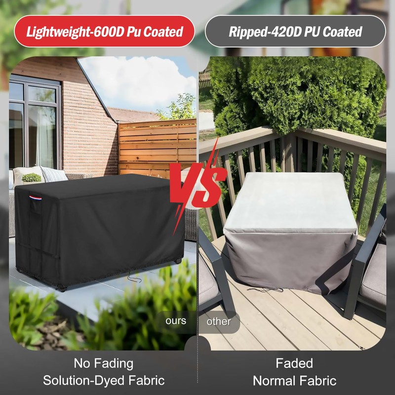 Youlvy Fire Pit Cover Rectangular 42 Inch - Waterproof Outdoor