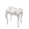 Luarisgur Floral Rectangle Stool Cover 2 Pack Bar Stool Covers