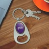 GRAPHICS & MORE TCU Primary Logo Keychain Chrome Metal Spinning
