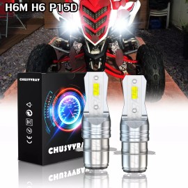 CHUSYYRAY For Kawasaki Bayou LED Headlights 2x Bulbs 6000K White Kit 220 250 300 400 KLF