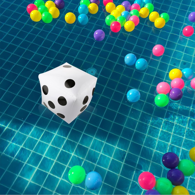 Giant Inflatable Dice, GLADFRESIT 32cm Inflatable Dice Toys for Games