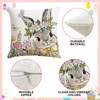 Artscope Happy Easter Rabbit Eggs Throw Pillow Covers 18x18 Inch