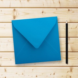 FarbenFroh® Series Square Envelopes Without Window, 15.5 x 15.5 mm Wet sealing for Wedding Cards, Invitations and More