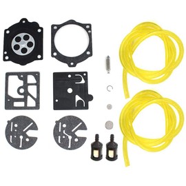 AISEN Carburetor Carb Repair Rebuild Kit for McCulloch Pro Mac 650 655 Craftsman 3.7 Timberwolf HDA-75 HDB 00214959 Fuel Line Filter