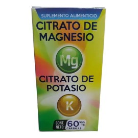 Citrato de Magnesio con Potasio Naturalin Suplemento 60 Cápsulas