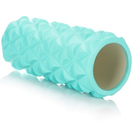 COM-FOUR® Yoga Roller, Stimulating Fascia Roller - Promotes Blood Circulation and Relaxation After Work, Fitness, Yoga, Training & Sports (Turquoise)