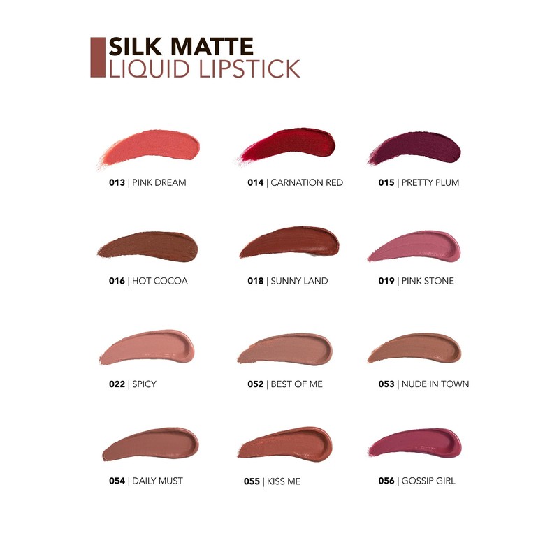 Flormar Silk Matte Liquid Lipstick, Highly Pigmented Long-Lasting Matte Lip