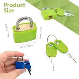 6pcs Suitcase Lockswith Keys Multicolor Small Matel Luggage Padlocks Plastic-Covered Mini Keyed Padlock for Household School Gym Locker Matching Game Dormitories Drawers Suitcases Backpacks (6 Colors)