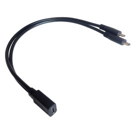 DHSKZRMJ USB C Y Splitter Charge Cable,Type C Female to 2 Dual Type C Male Y Splitter Extension Charging Cable,Charging Use Only