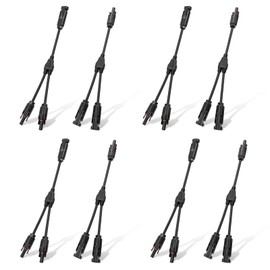 ECO-WORTHY 4 Pair Solar Connectors 30A Y Branch Parallel PV Adapter Cable Wire Plug Tool Kit for Solar Panel(M/FF+F/MM)