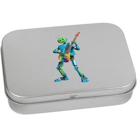 Azeeda 110mm 'Rockin' Rainbow Robot' Metal Hinged Tin/Storage Box (TT00235000)