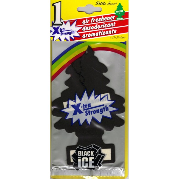 X-tra Srength Black Ice Little Trees Car Freshener (2 Pack)
