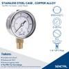 SENCTRL 0-30 Psi Low Pressure Gauge, 2" Dial Size, 1/4